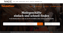 Desktop Screenshot of labelfinder.vogue.de